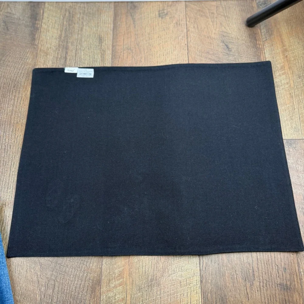 Set of 8 Vintage Placemats and 8 Napkins Black Cotton Flip‎ Flops